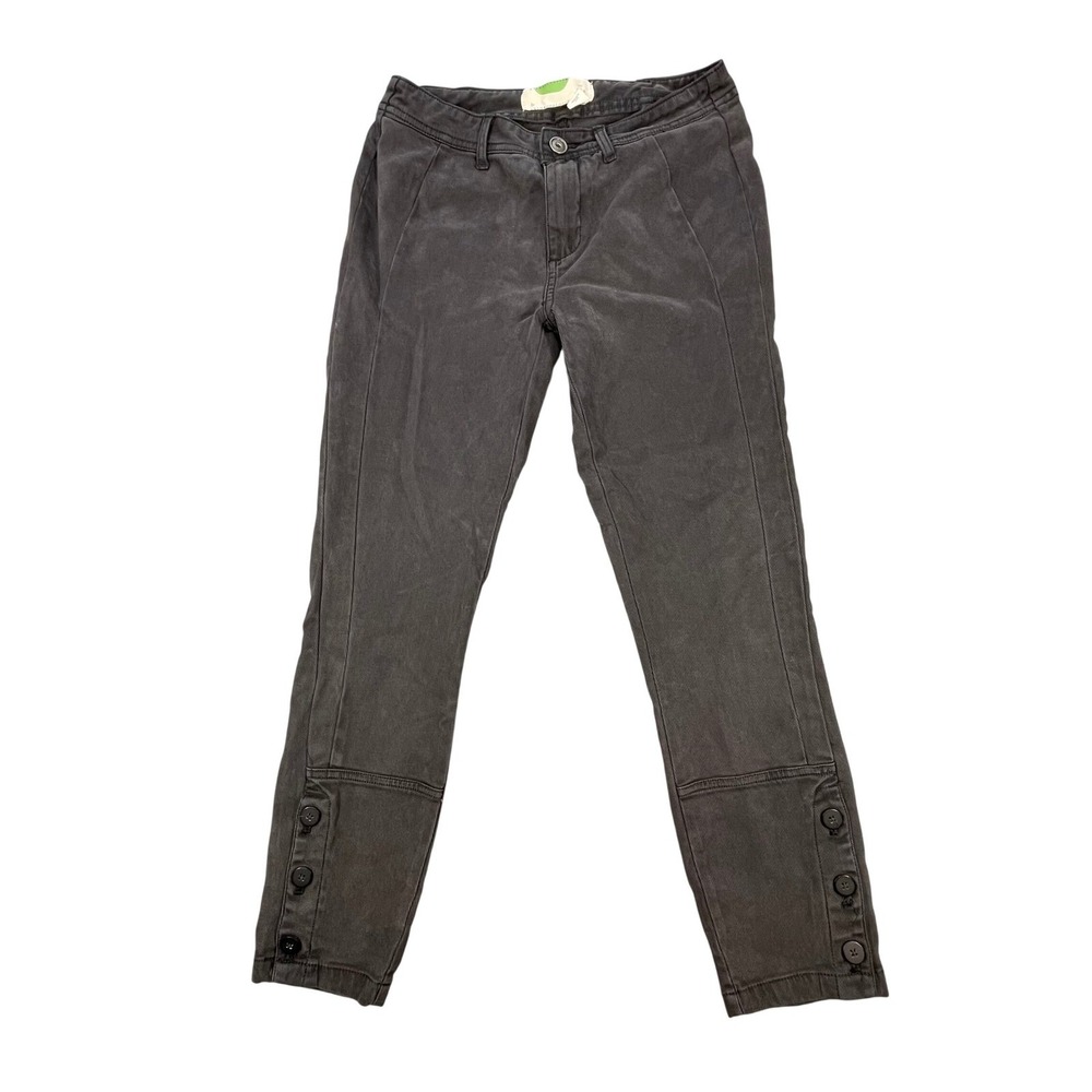 Anthropologie by Anthropologie Gray Button Cuff Utility Ankle Pants Women 26P